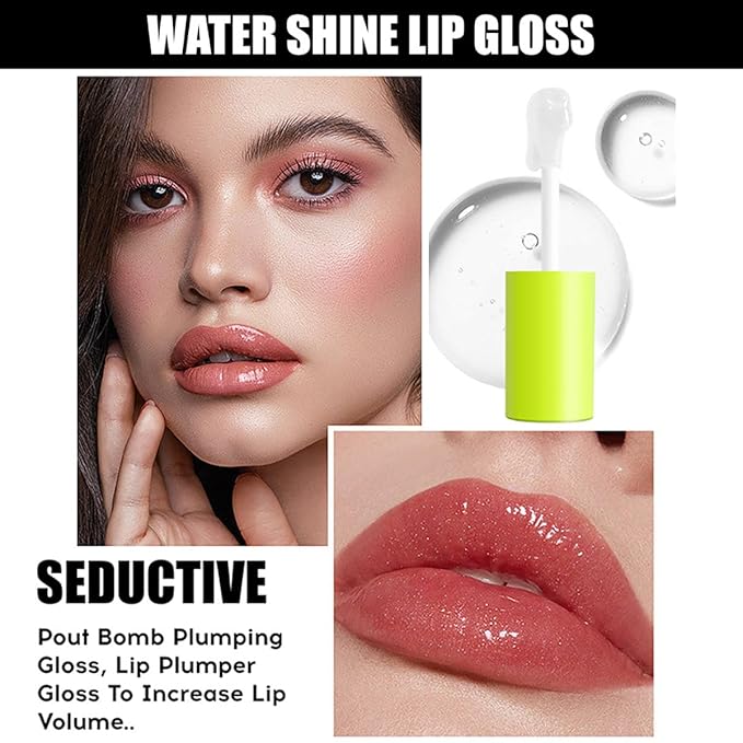 8 Colors Lip Oil Lip Glaze, Hydrating Lip Glow Oil Big Brush Head Shiny Moisturizing Lip Gloss, Long Lasting Non-sticky Fresh Transparent Tinted Plumping Lip Oil (# 03)