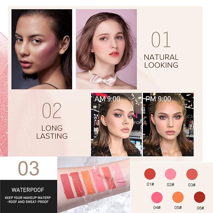 Brown Dark Liquid Blush Makeup, Liquid Blush for Oz (06#)