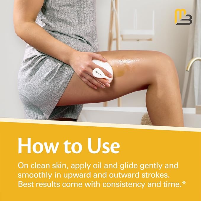 Lymphatic Drainage Massager with Cooling Steel Rollers for Body Sculpting, Cellulite & Sore Muscles, Grip-Friendly Massager with Ergonomic Design for Arms, Thighs, Glutes and Stomach by M3 Naturals