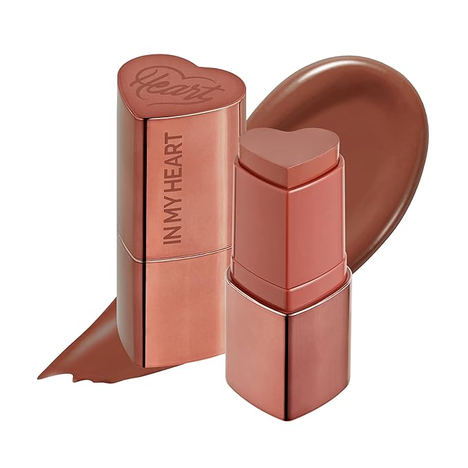 Touch in Sol In My Heart Stick Blush (#Reddish brick) – Cream Blush Stick for Cheeks, Eyes & Lips – Korean Makeup Cheek – Creamy, Blendable Milk Blushe for Dewy Glow, Natural Finish, k beauty, 0.21 Oz