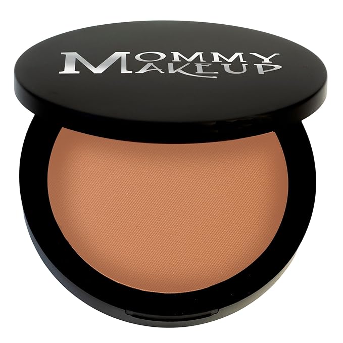 Mineral Dual Powder in Toasted (Medium Dark Tan) | 4-in-1 Pressed Mineral Foundation with SPF 15 for Flawless Glow & Soft Looking Skin | Oil Free, Talc Free, Gluten Free | 0.45 Oz | by Mommy Makeup