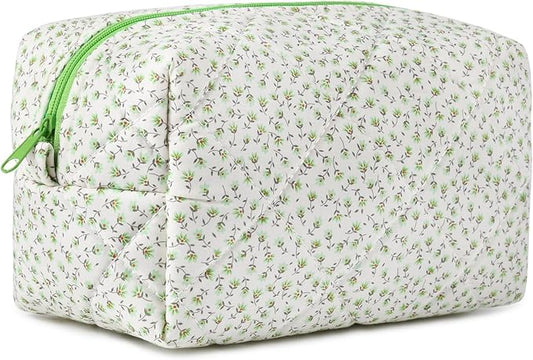 Soidram floral makeup bag quilted