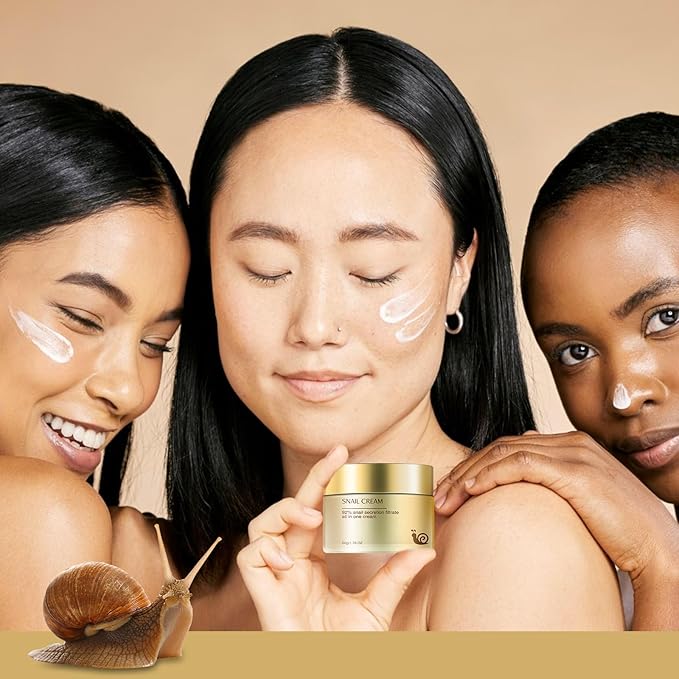 Moisturing Face Cream Skincare for Women，Day Night Snail Facial Cream for Face，Hydration Face Cream for All Skin Types (1.7 Oz)