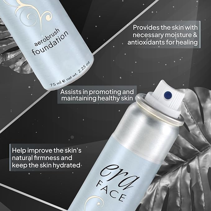 ERA Beauty ERA Face spray makeup (Y1 Creamy Vanilla, 2.25 oz) - airbrush foundation, everyday, buildable, professional spray on cosmetics