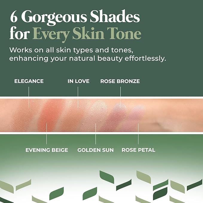 Dr. Lily Ros- All-Natural Blush, Bronzer & Shimmer – Plant Based No Harsh Chemicals, No Parabens or Synthetic Fragrances 100% Natural Formula Safe for Sensitive Skin (Rose Petals)