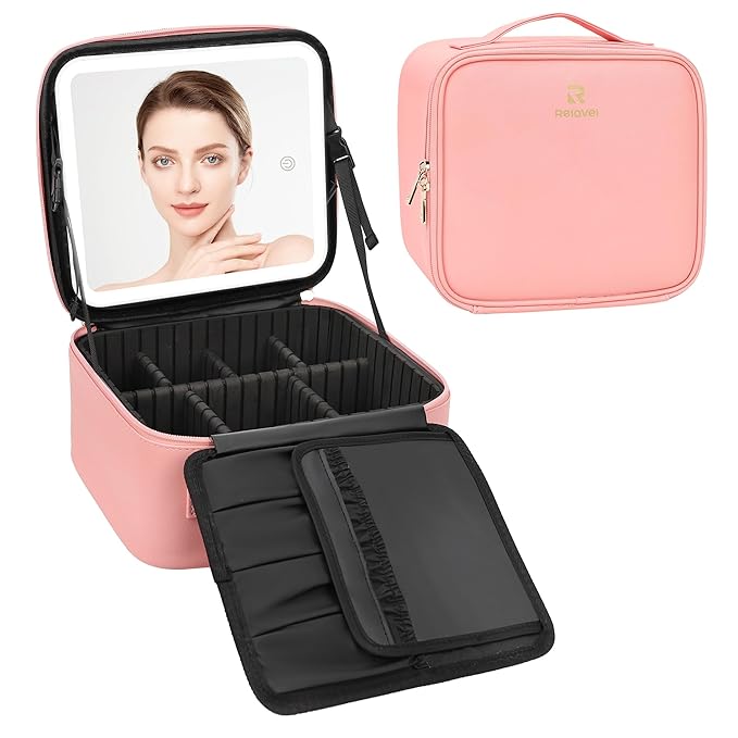 Relavel travel makeup bag with