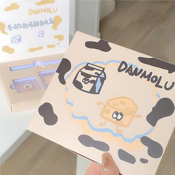 Neutral Eyeshadow Palette Velvet Lip Gloss Natural Glossy Blush Suitable for Beginners and Professionals 3-in-1 Multi-Purpose Makeup Set (1 Box)