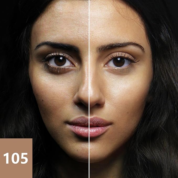 Liquid Foundation Makeup Natural True Skin Tone Full Coverage Concealer Flawless Complexion Blendable Longwear, 105, 1 fl. oz.