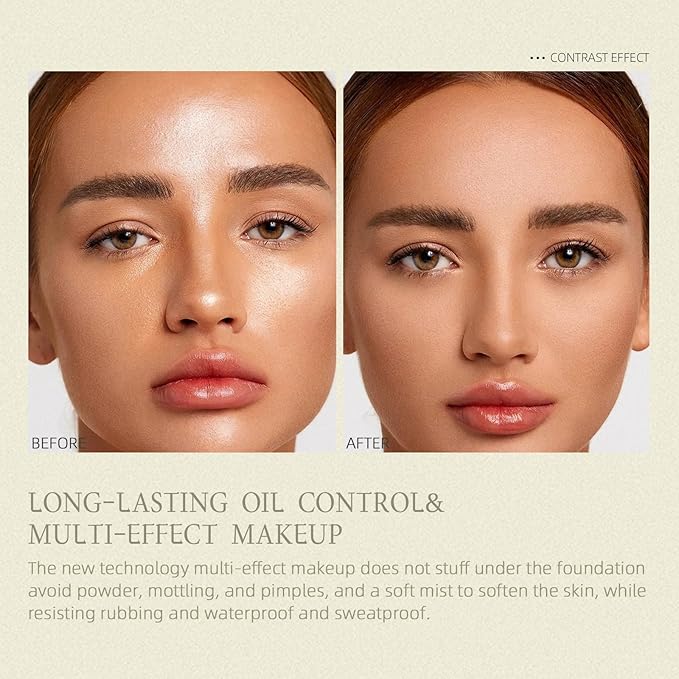 Nude Translucent Makeup Setting Powder, Waterproof High-Definition Traceless