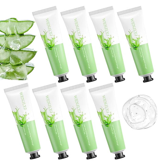 8PCS Aloe Vera Gel for Face & Skin,Organic Aloe Vera Gel,Hydrating Aloe Vera Gel for Travel Size,Moisturizing Aloe Gel for Skincare,After Sun Lotion for All Skin Type