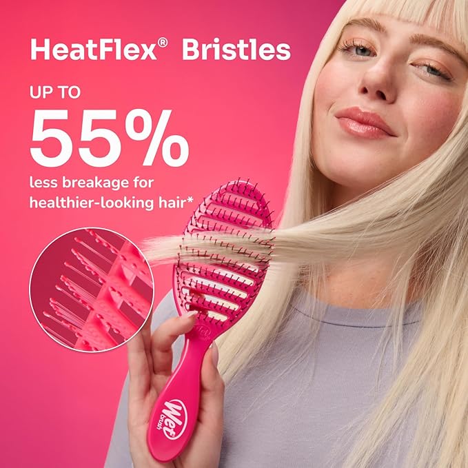 Wet Brush Speed Dry Hair Brush - Watermark (Color Wash) - Vented Design and Ultra Soft HeatFlex Bristles Are Blow Dry Safe With Ergonomic Handle Manages Tangle and Uncontrollable Hair - Pain-Free