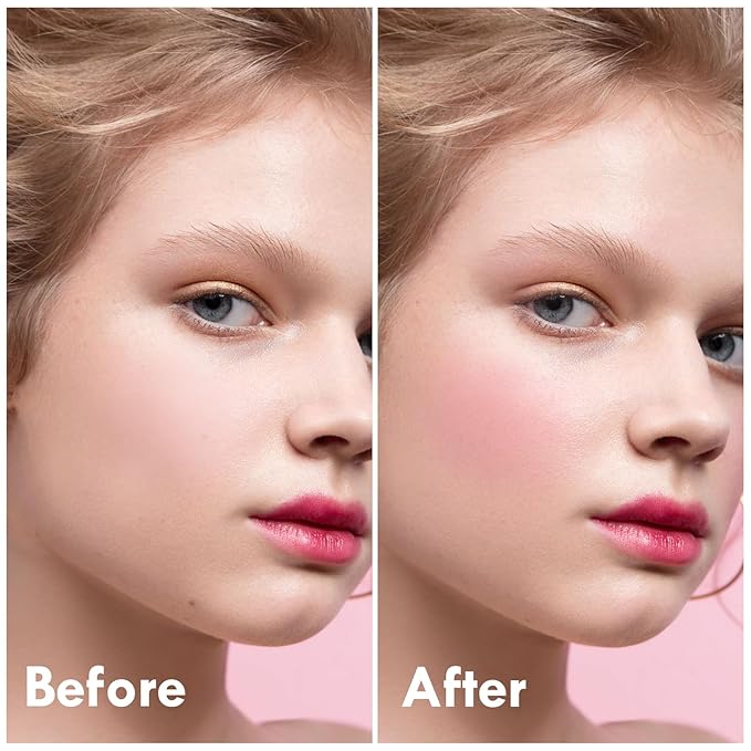 Gradient Matte Blush Palette, Blendable Blush Powder for Glowing Finish