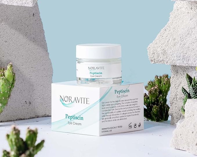 PeptiScin - Peptide Eye Cream with Hyaluronic Acid and Escin | Rich Moisturizing Dark Circle Eye Cream | Brightens and Tones - 1.35 Ounce