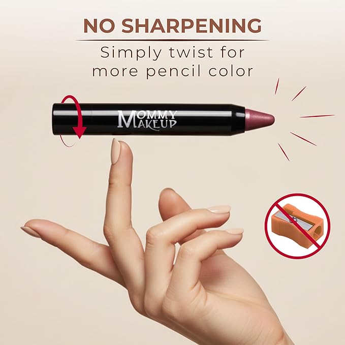 Mommy Makeup Triple Sticks Lipstick, Cream Blush & Teatment All-In-One with Shea & Cocoa Butter - Soft & Creamy Moisturizing Lip Crayon For Lips & Cheeks (Ginger Spice)