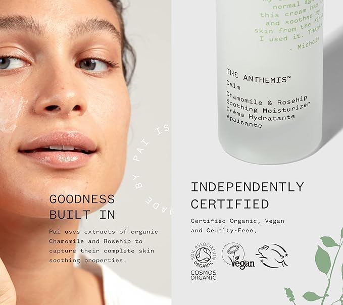 PAI SKINCARE - The Anthemis: Organic Chamomile + Rosehip Soothing Facial Moisturizer | Natural, Vegan, Sensitive Skincare (1.7 fl oz | 50 mL)