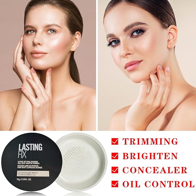 White Setting Powder Translucent Loose Setting Powder Matte