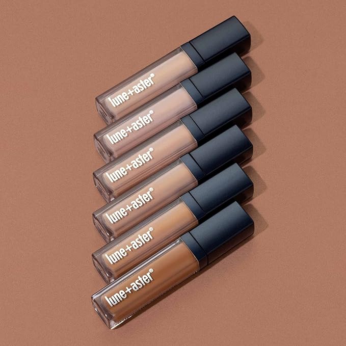 Lune+Aster HydraGlow Concealer - Deep Almond - This medium to full coverage, skin-nourishing concealer hides dark undereye circles, blemishes, redness and other imperfections.