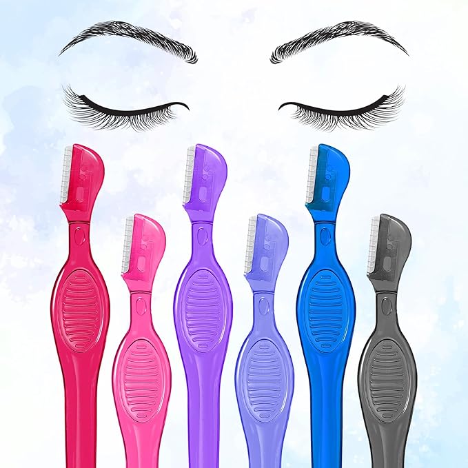 60 Pieces Eyebrow Razor Eyebrow Knife Eyebrows Shaper Trimmer Shaver Facial Hair Razor Tool for Christmas Valentine's Day Giving (Assorted Colors)
