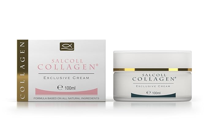 Salcoll Collagen - Anti-Aging Marine Collagen Face Cream - Firming Moisturizer for Fine Lines & Wrinkles, Day & Night Treatment, All Skin Types, 100 ml. Jar