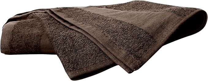 ForPro Premium Bleach Tough Salon Towels, Chocolate, 100% Cotton, Bleach-Proof Towels, Stain Resistant, 16” W x 27” L, 12-Count