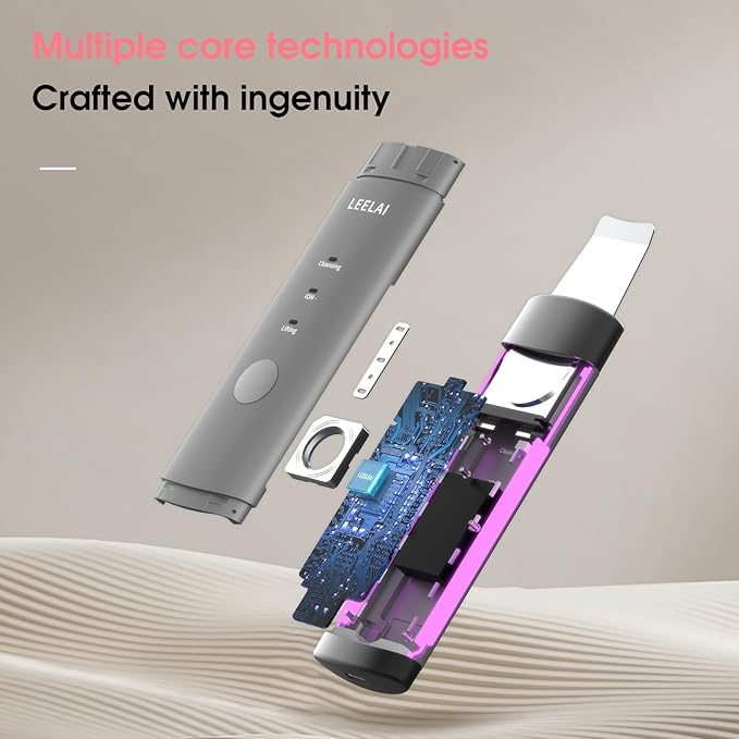 Skin Scrubber Face Spatula Skin Spatula Pore Cleaner Blackhead Remover Tools for Facial Deep Cleansing,Durable Metal Body,3 Modes