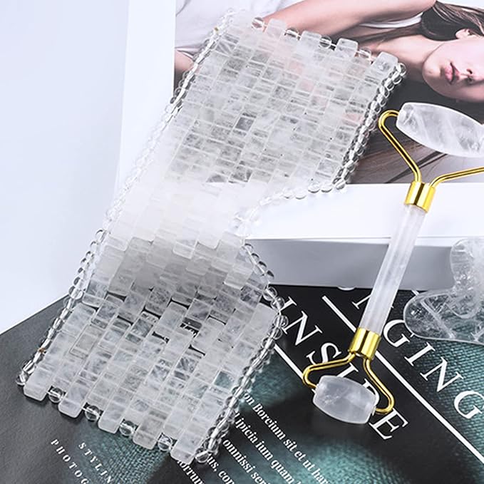 Jade eye mask clear quartz