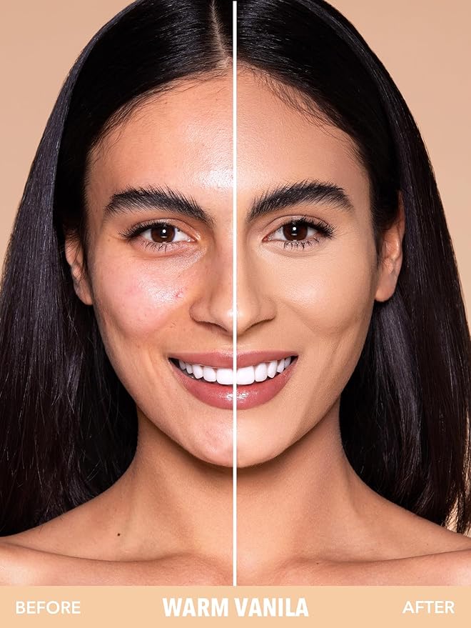 SHEGLAM SKin-Focus Full Coverage Powder Foundation Oil-Control Lightweight Face Pressed Powder Makeup-Warm Vanilla