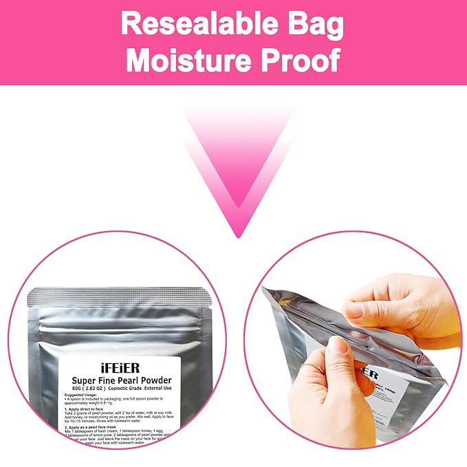 Pure Freshwater Pearl Powder for Skincare and Homemade 80g