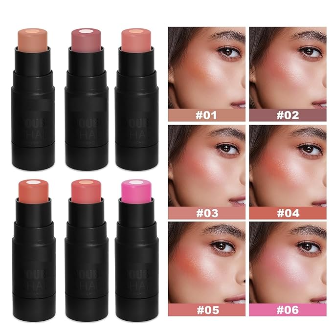 MAEPEOR Matte Blush 6 Color Smooth Creamy Shiny (Color 02)