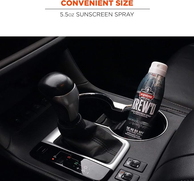 Ergodyne KREW’D 6353 Sunscreen Spray, Broad Spectrum SPF 50, Water Resistant, 5.5 oz
