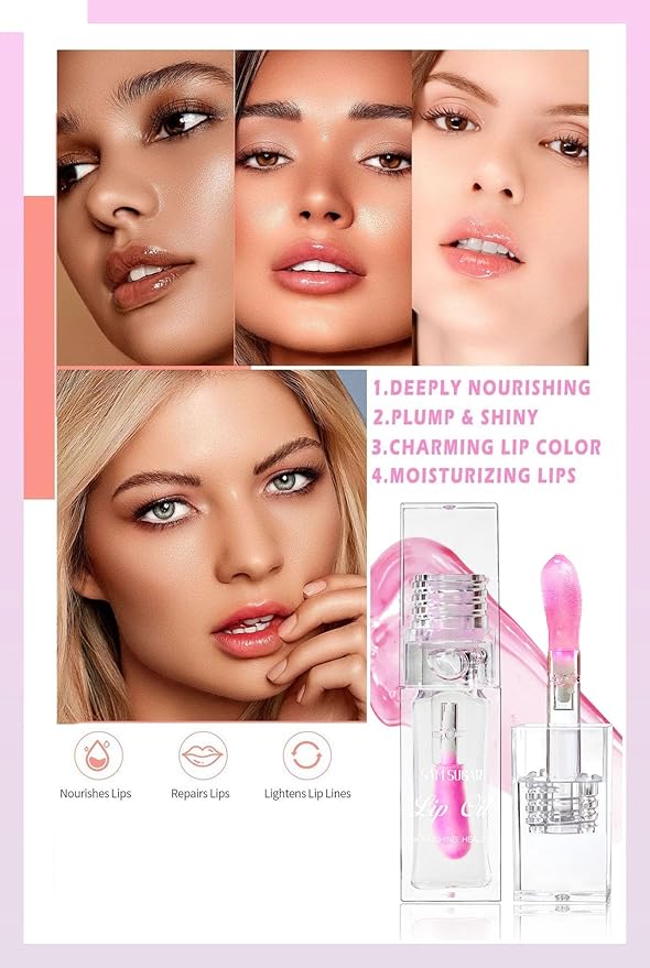 Magic Color Changing Lip Oil,Transparent Changing Lip Care