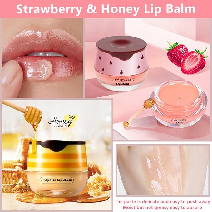 2 Pcs Strawberry & Honey Lip Exfoliate