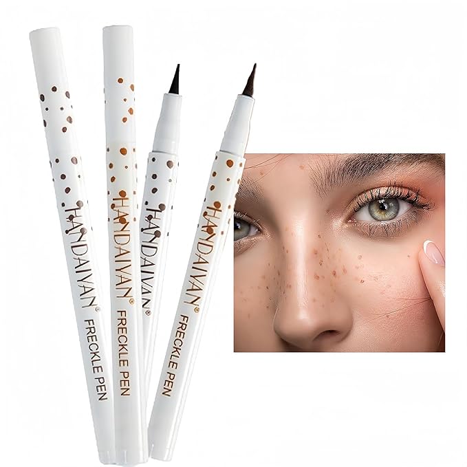 Freckle Pen 4 Colors, Natural Lifelike Freckle Makeup Pen Magic Freckle Color,Waterproof Longlasting Soft Dot Sopt Pen,for Natural Effortless Sunkissed Makeup