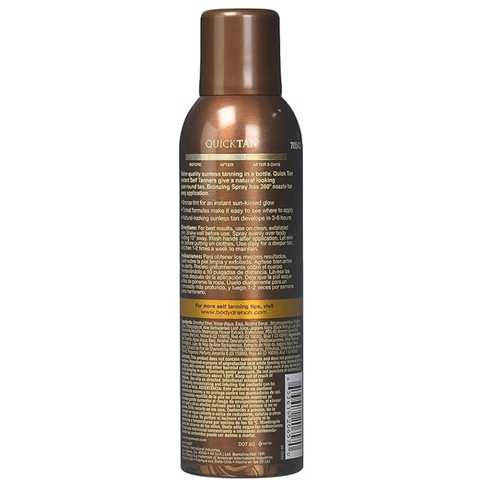 Body Drench Quicktan Quick Tan Bronzing Spray Medium Dark (The Perfect Ultra Bronzing Self-tanner a Fast-drying Formula) - Size 6 Oz / 170g (Pack of 2)
