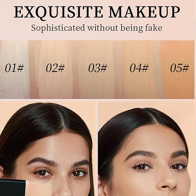 Long-Lasting Concealer Foundation Stick, Creamy Full Coverage, Hydrating Olive & Camellia Formula for Dark Circles & Blemishes, 2.09 oz (01#)