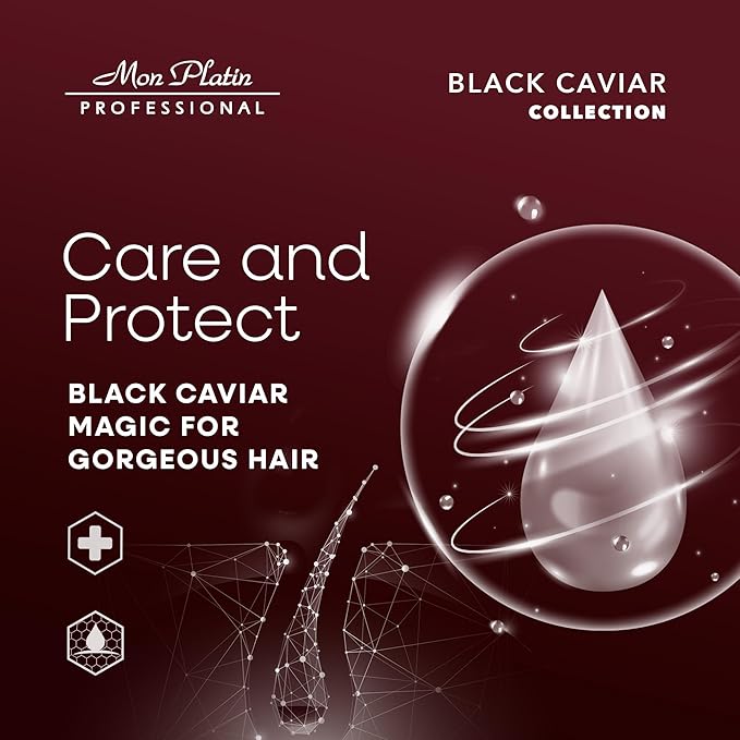 Mon Platin Professional Black Caviar Volumizer Hair Shampoo - For Fine, Thin, Fragile Hair - Enriched with Black Caviar, Hair Shampoo for Damaged hair, Volume Shampoo, SLS/Salt Free 500ML