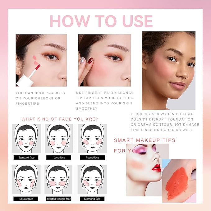 Liquid Blush Set Makeup, Cream Blush for Cheeks Oz (03#04#06#)