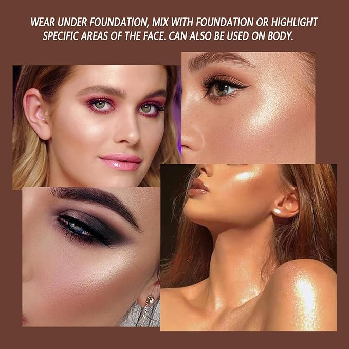 Face Highlighter Luminizers Highlighter powder Translucent Setting Powder High Definition Powder for All Skin Types and Skin Tones(N01)