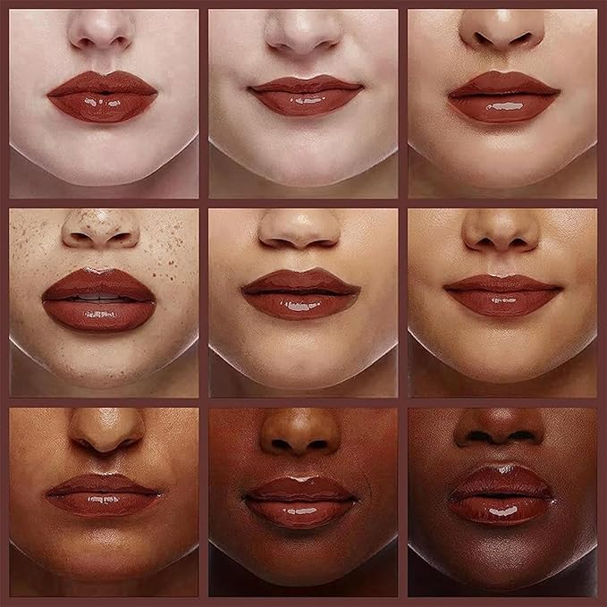 Plumping Lip Oil, Long Lasting Hydrating Lip Gloss Tinted Lip Balm Non-sticky Revitalizing, Transparent Lip Care Oil for Dry Lip (MAHOGANY)