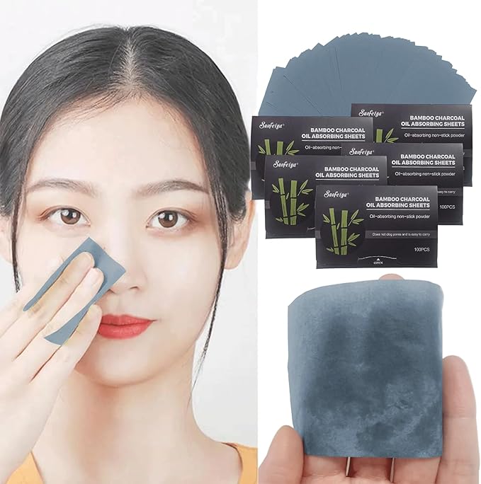 Natural Bamboo Charcoal Oil Absorbing Tissues - 4pk/400