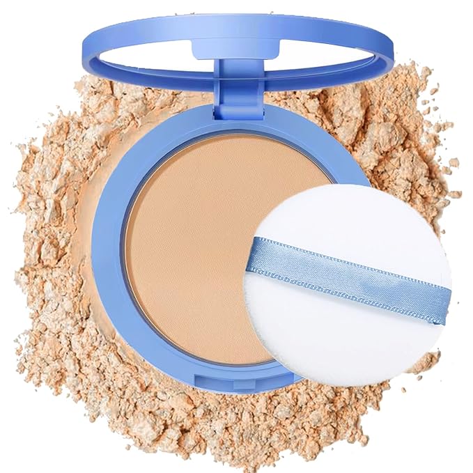 Oil Control Face Pressed Powder,Matte Smooth Flawless Setting 0.35Oz