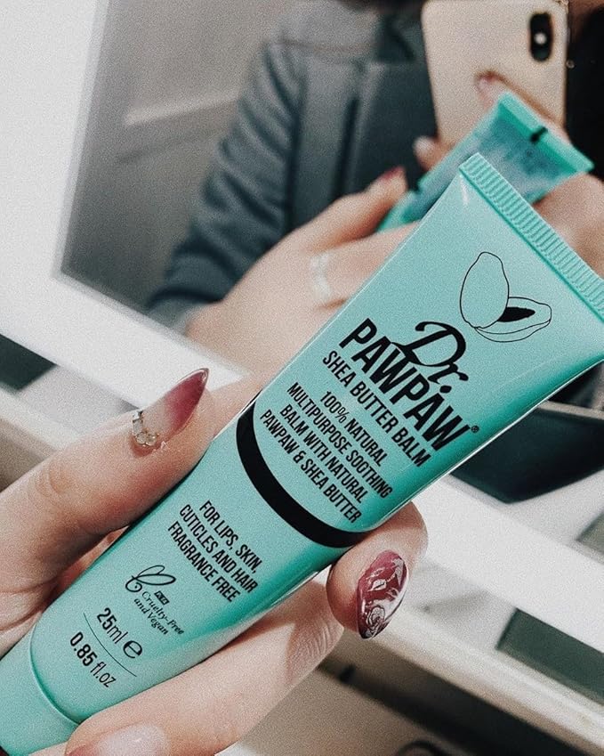 Shea Butter Balm, Multi-Purpose Natural No Fragrance, for Hydrating Lips, Skin, Hair, Cuticles, Nails & Beauty Finishing (25 ml)