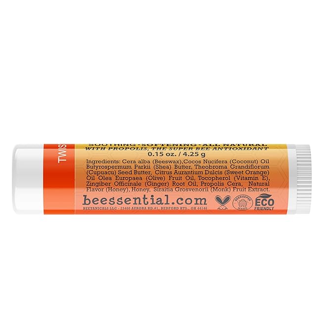 Beessential Natural Bulk Lip Balm, Orange Gifts,