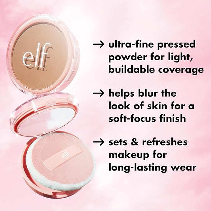e.l.f. Halo Glow Powder Filter, Ultra-fine Finishing Powder, Smooths The Look of Pores & Fine Lines, Creates A Soft-Focus Glow, Vegan & Cruelty-Free, Rich Warm