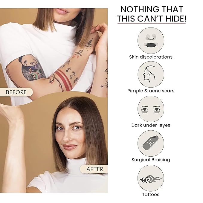 Dermacol Full Coverage Foundation | Long Lasting Waterproof Makeup Cover Cream SPF30 | Hypoallergenic & Light Weight Liquid | Tattoo, Acne, Spots, Under-eye Skin Cover-up - 30g