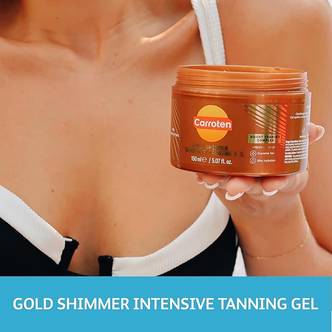 Carroten Gold Shimmer Intensive Tanning Gel SPF0- Shimmering - Pack of 2