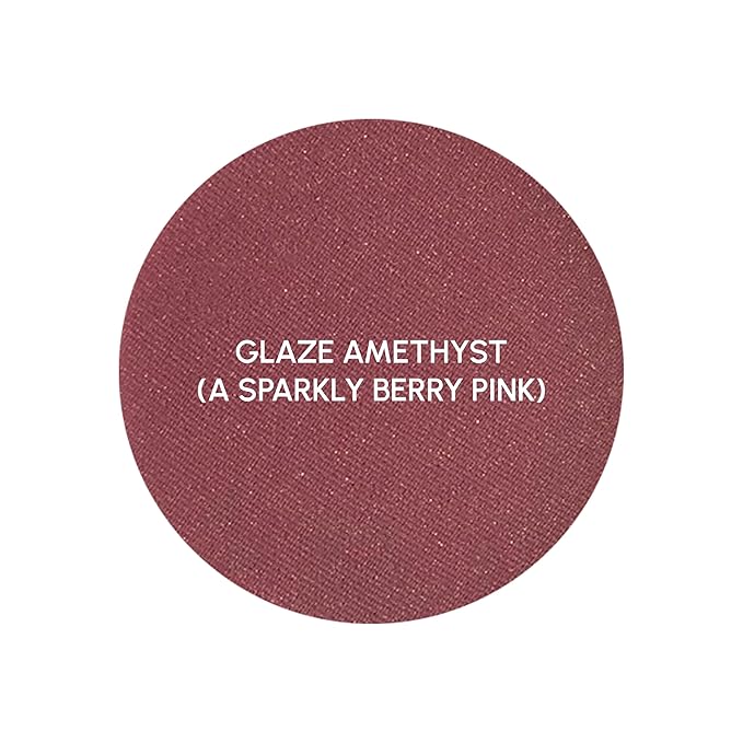 PRIMROSE POWDER BLUSH, Pressed Blush Face Makeup, Buildable Formula, Smooth Finish, Paraben Free, Made in the USA 0.11 oz. (Glaze Amethyst)