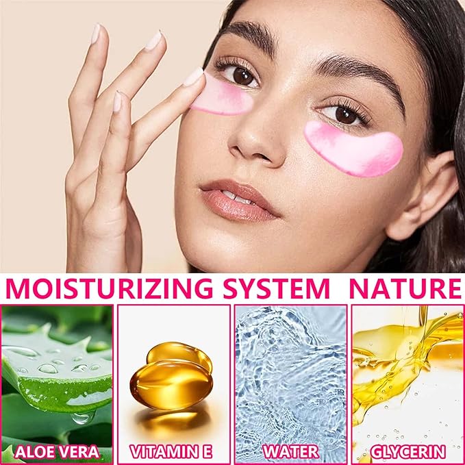 30 Pairs Gold Under Eye Masks,Moisturizing Hydrating Under Eye Patches for Puffy Eyes,Under Eye Treatment for Dark Circles Eye Bags Fine Lines,Eye Skin Care Products for Women & Man