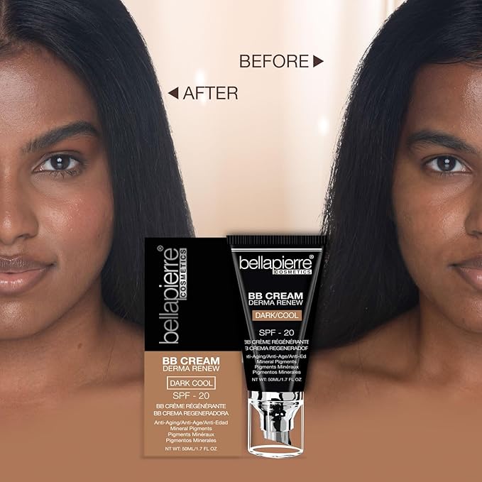bellapierre BB Cream with SPF 20 - Tinted Dark Cool 7 Oz