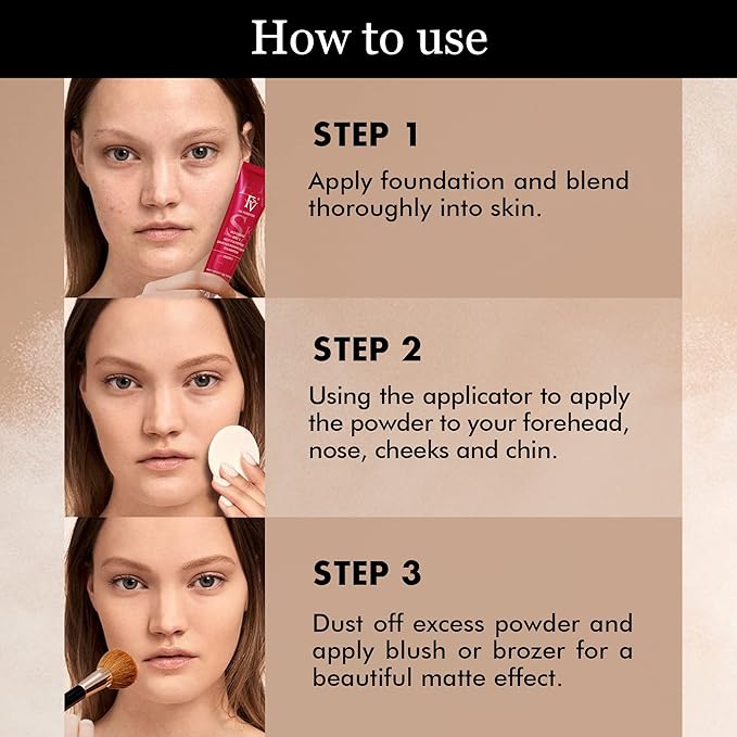 FV Matte Finish Pressed Powder, Long-Lasting, Lightweight, Oil-Control, 0.28 Oz